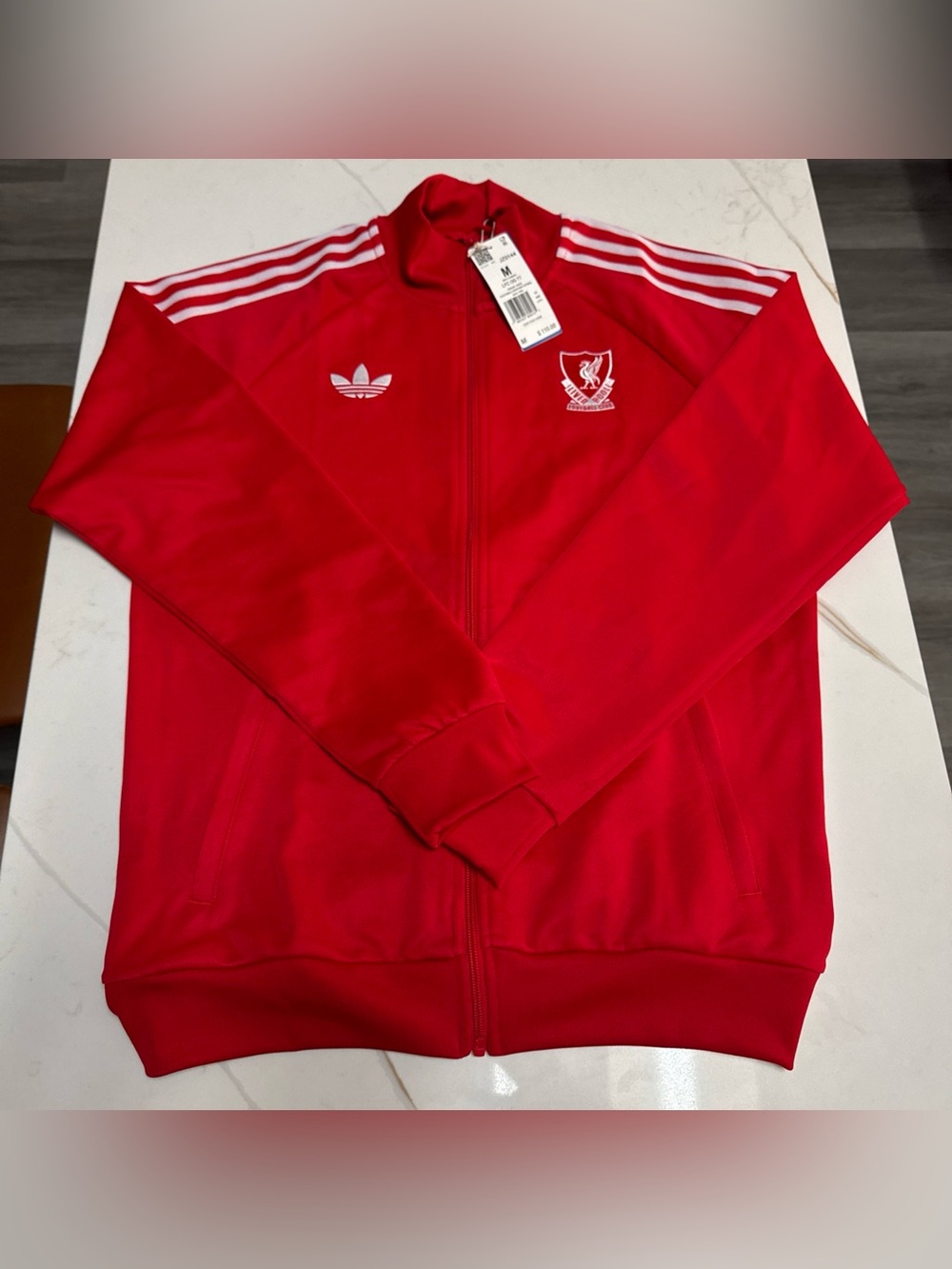 Liverpool FC Adidas Jacket Mens Medium Red EPL 2025 Warm Up Kit NWT